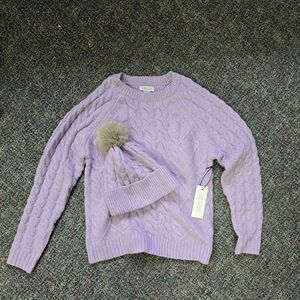 Lavender Cable Knit Sweater